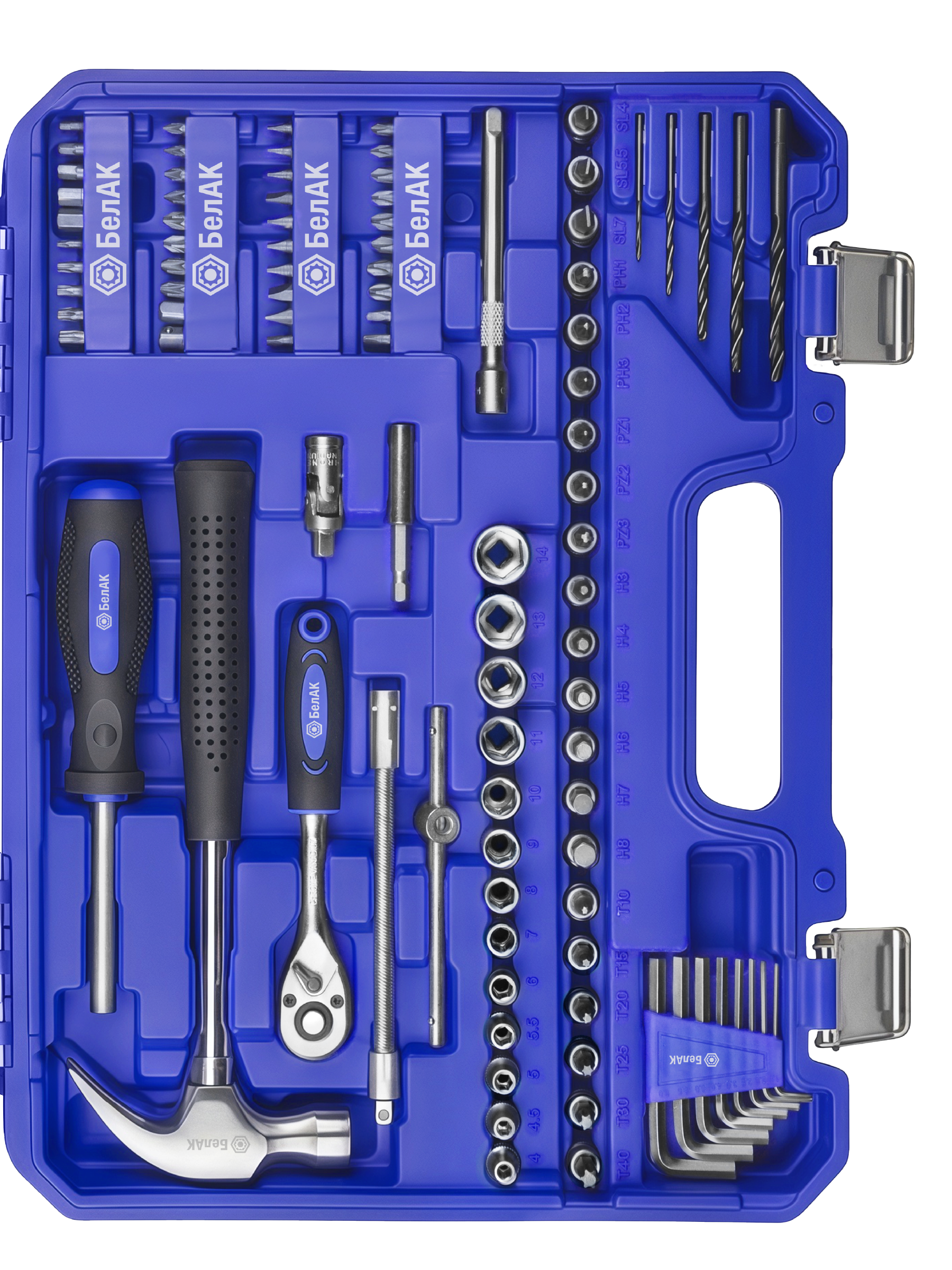 Набор инструментов ПРОФИ, 196 предм."БелАК"