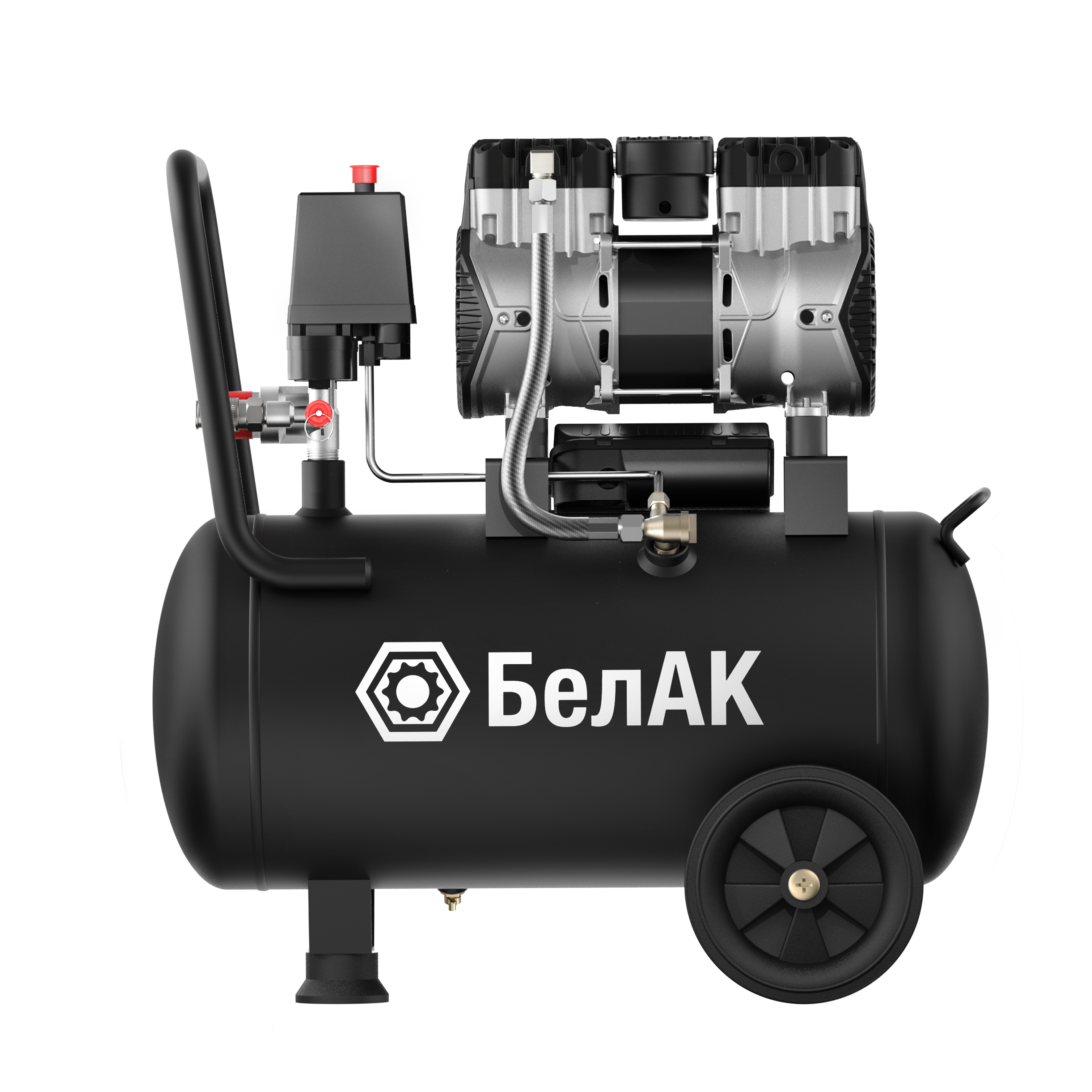 Компрессор воздушный безмасляный, 24 л, 270 л/мин, 1100 Вт. БелАК