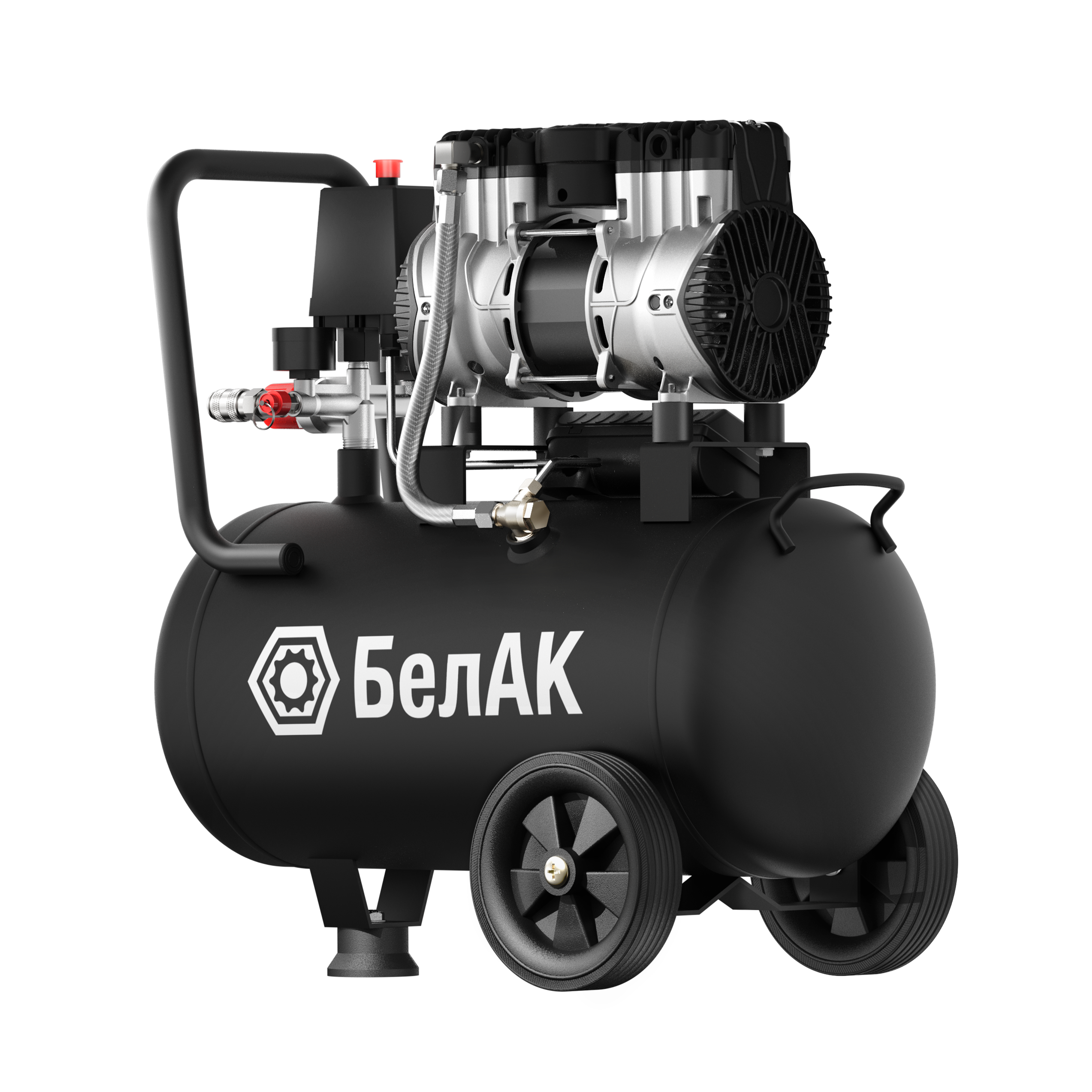 Компрессор воздушный безмасляный, 24 л, 270 л/мин, 1100 Вт. БелАК