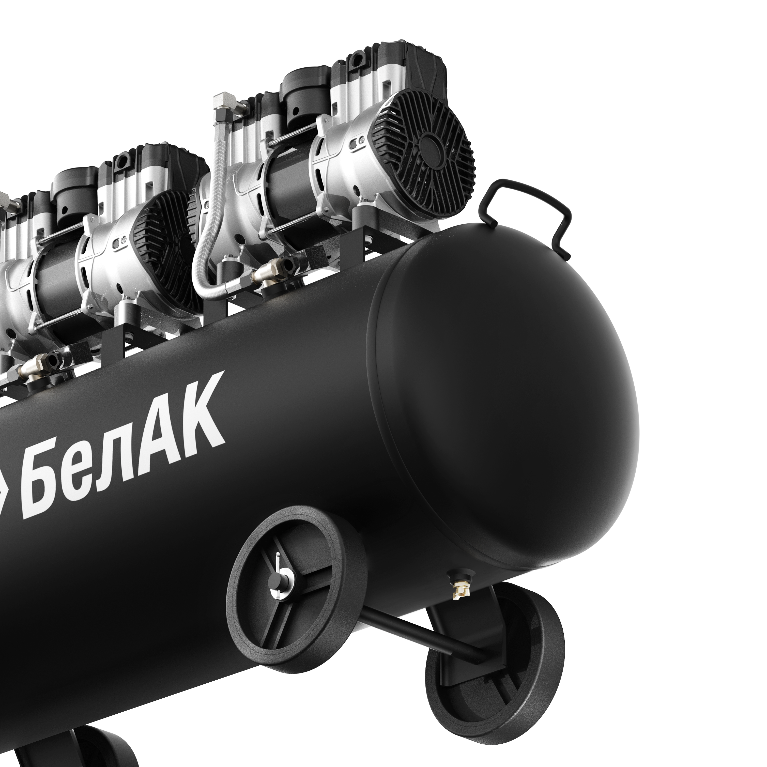 Компрессор воздушный безмасляный, 100 л, 550 л/мин, 2200 Вт. БелАК