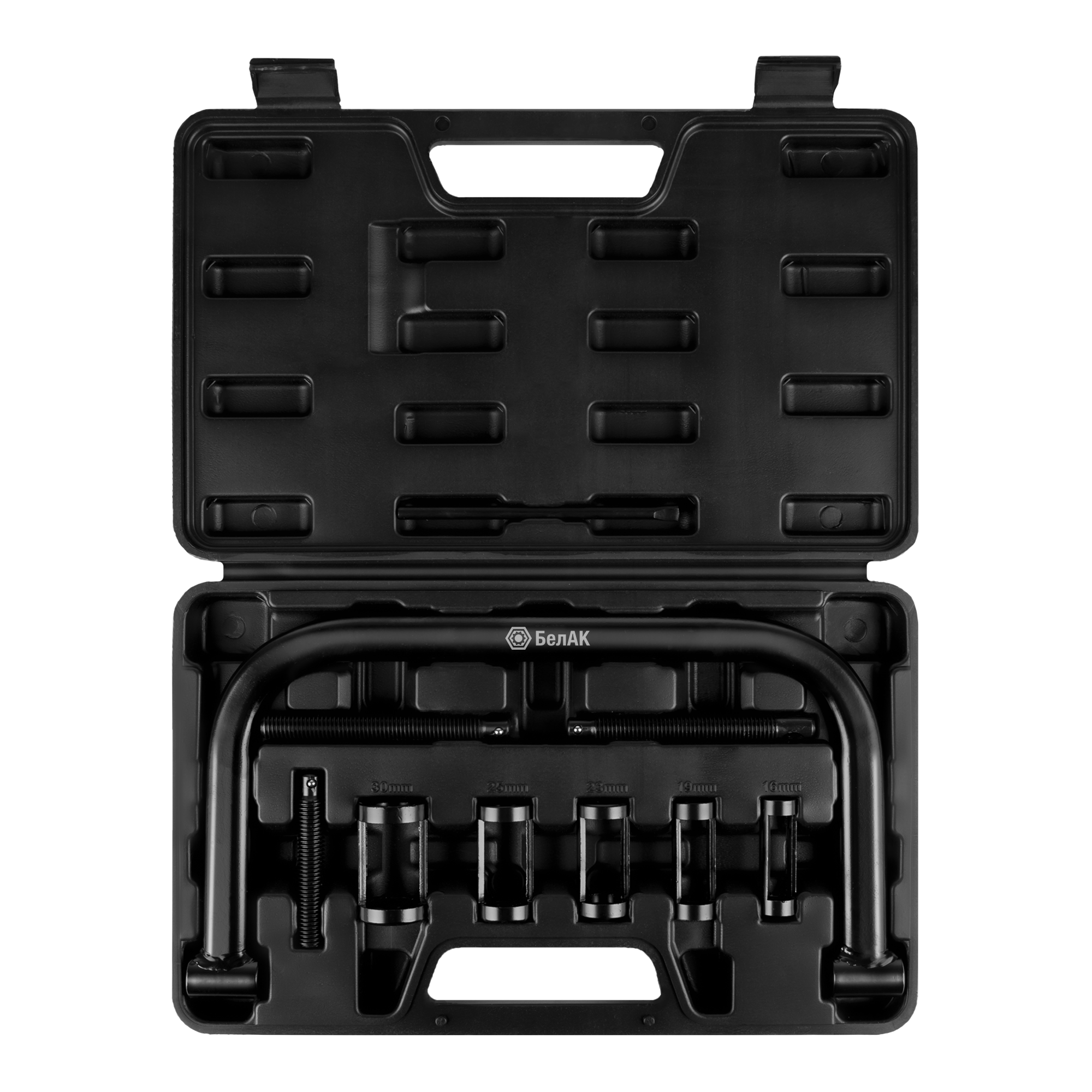 Рассухариватель клапанов универсальный струбцинный, (Набор 10 предметов), "БелАК"