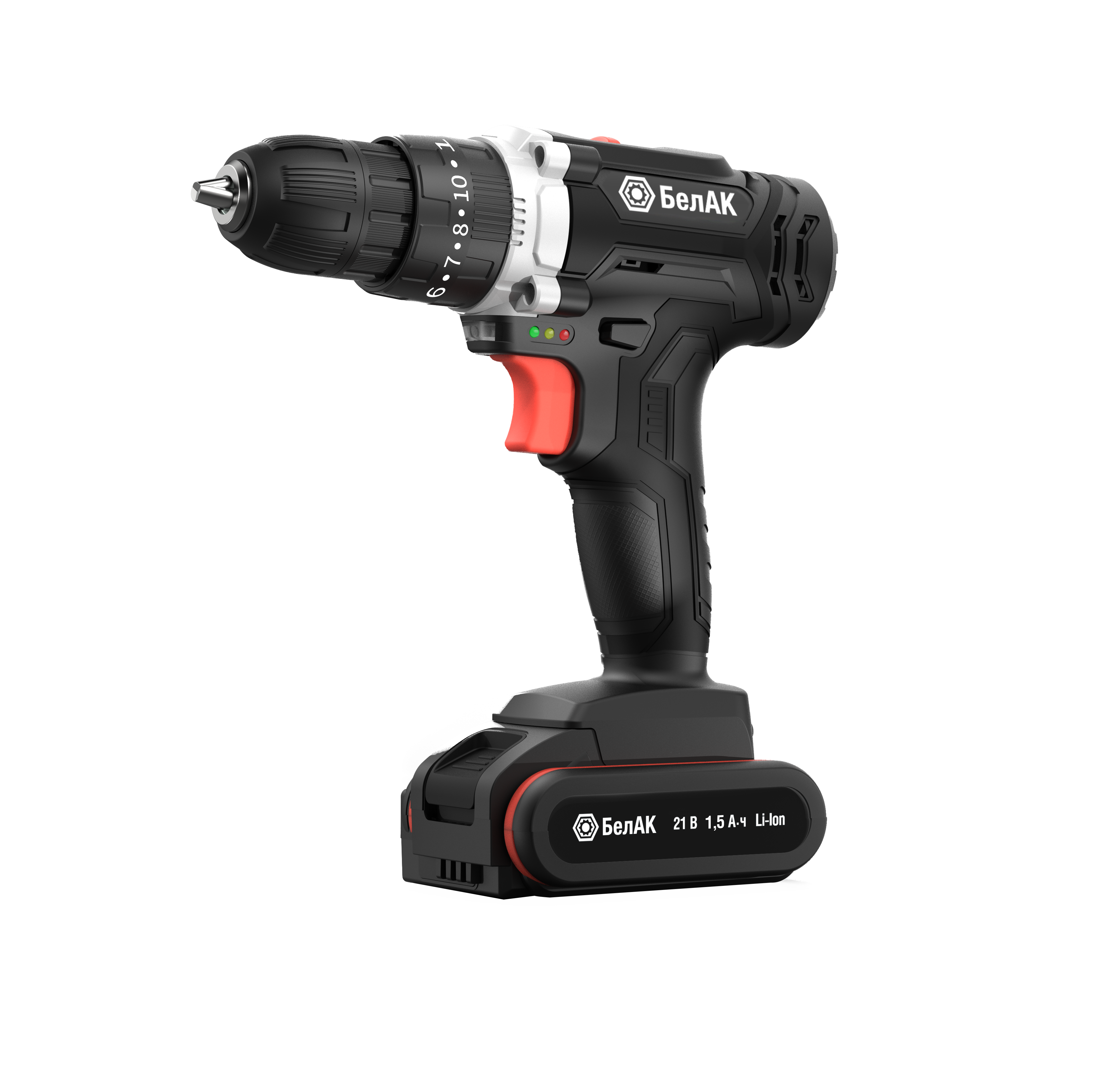 Дрель-шуруповерт 21В ударная (40Нм, щеточная, в кейсе, 2 АКБ) "БелАК"