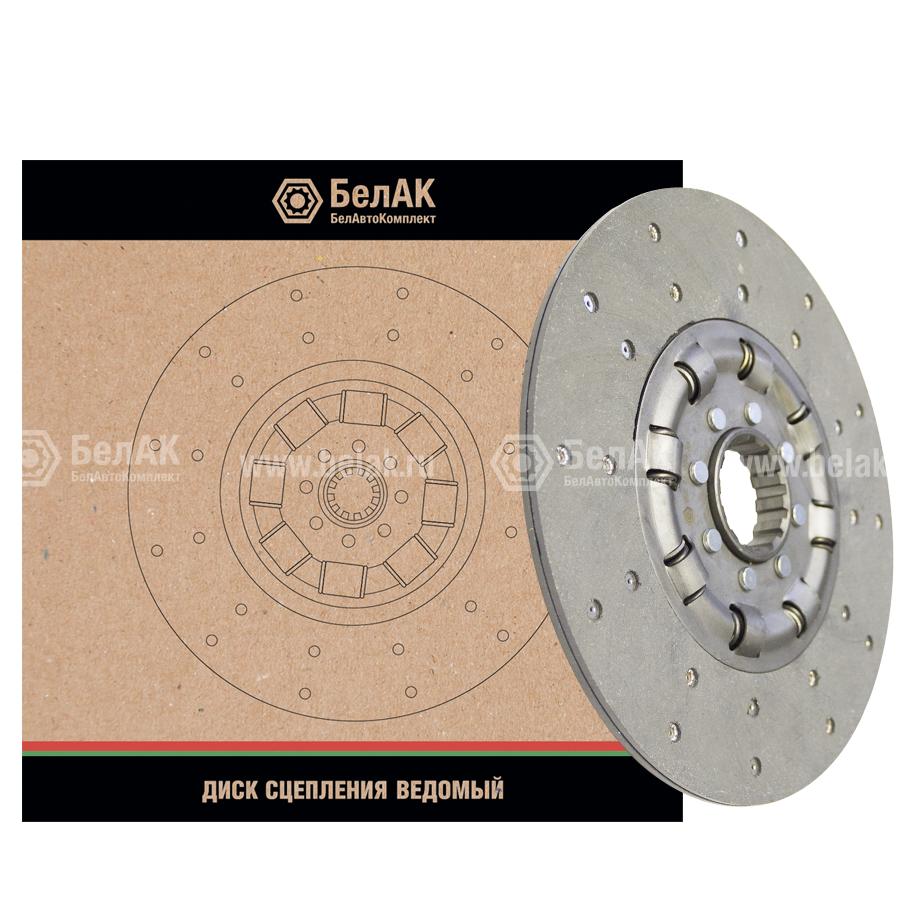 Диск сцепления ведомый "БелАК" (ан.A52.21.000-70) детально