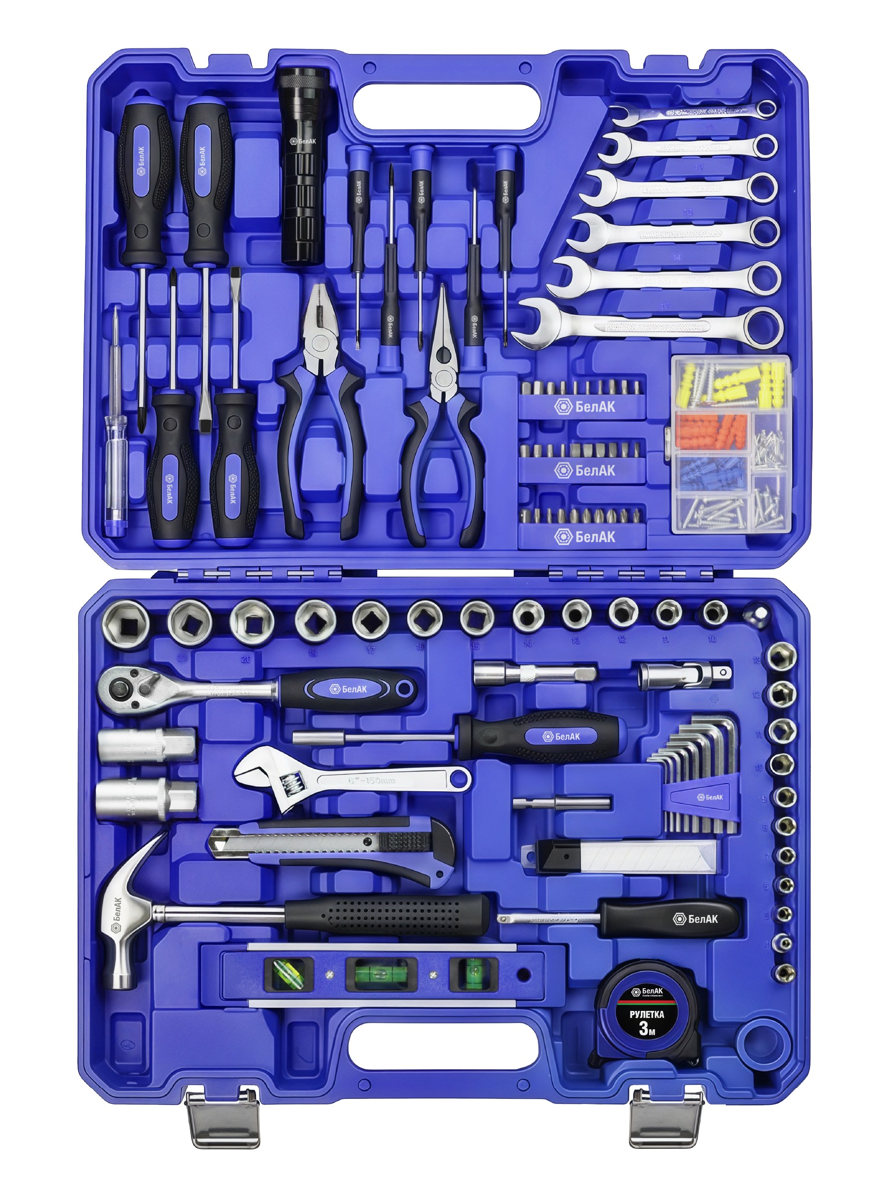 Набор инструментов ПРОФИ, 208 предм."БелАК"