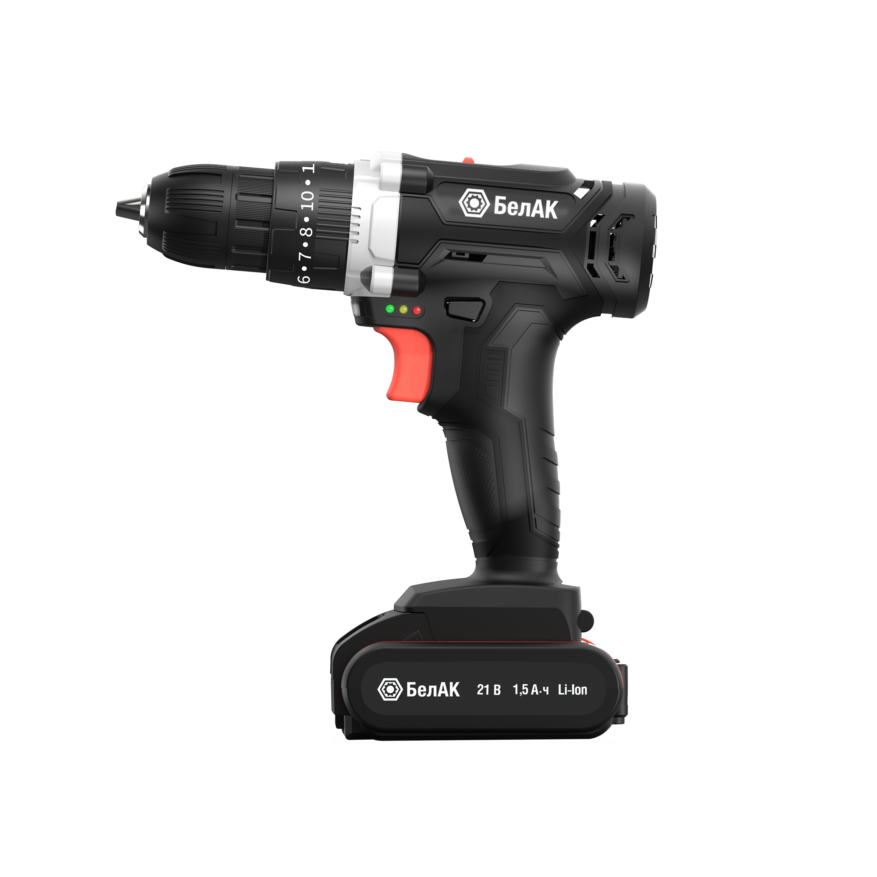 Дрель-шуруповерт 21В ударная (40Нм, щеточная, в кейсе, 2 АКБ) "БелАК"