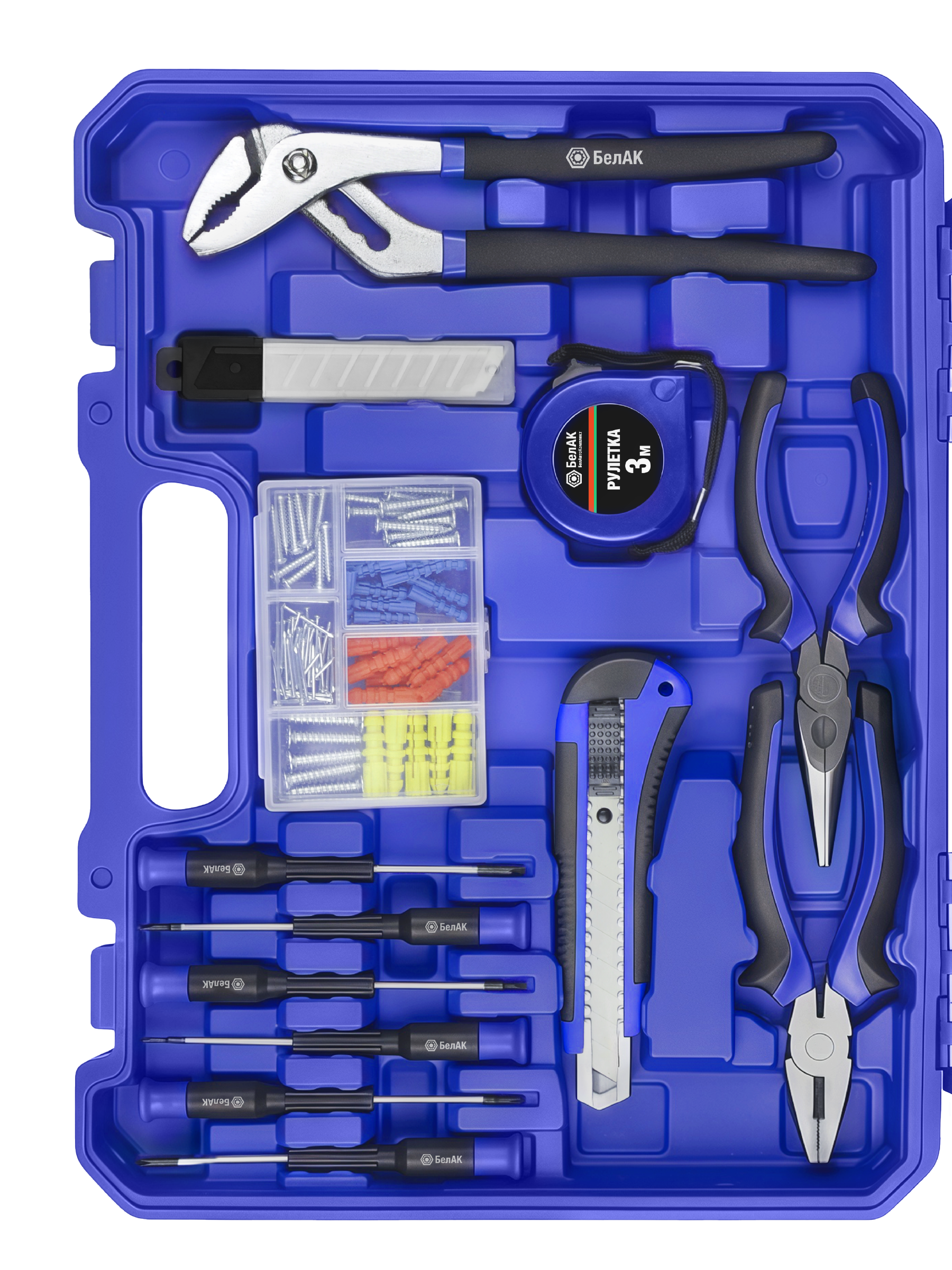 Набор инструментов ПРОФИ, 196 предм."БелАК"