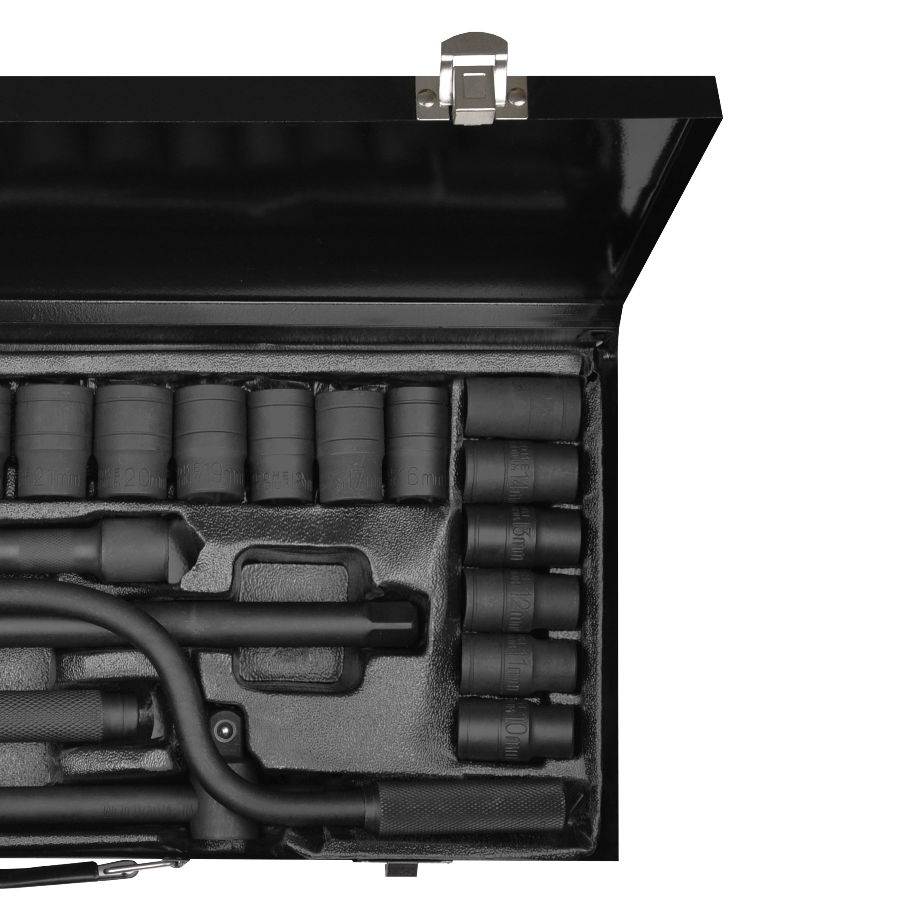 Набор торцевых головок с ключом-трещоткой, 24 предмета