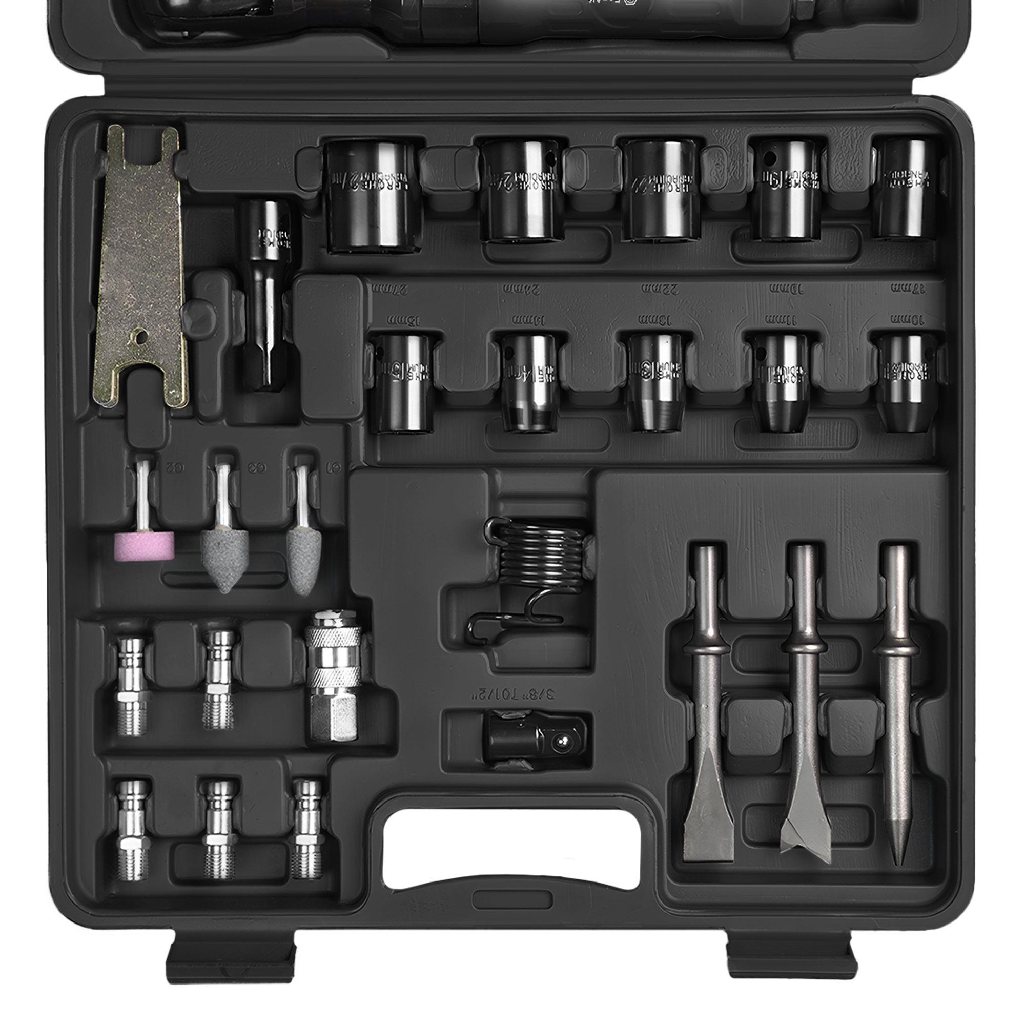 Набор пневмоинструмента для компрессора, 34 предмета, в кейсе