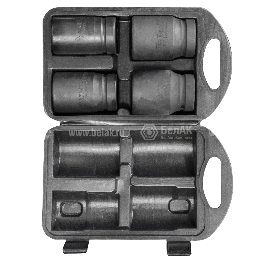 Набор головок 1'' (25мм) 4 шт (32,36,38,41) "БелАК" детальное фото