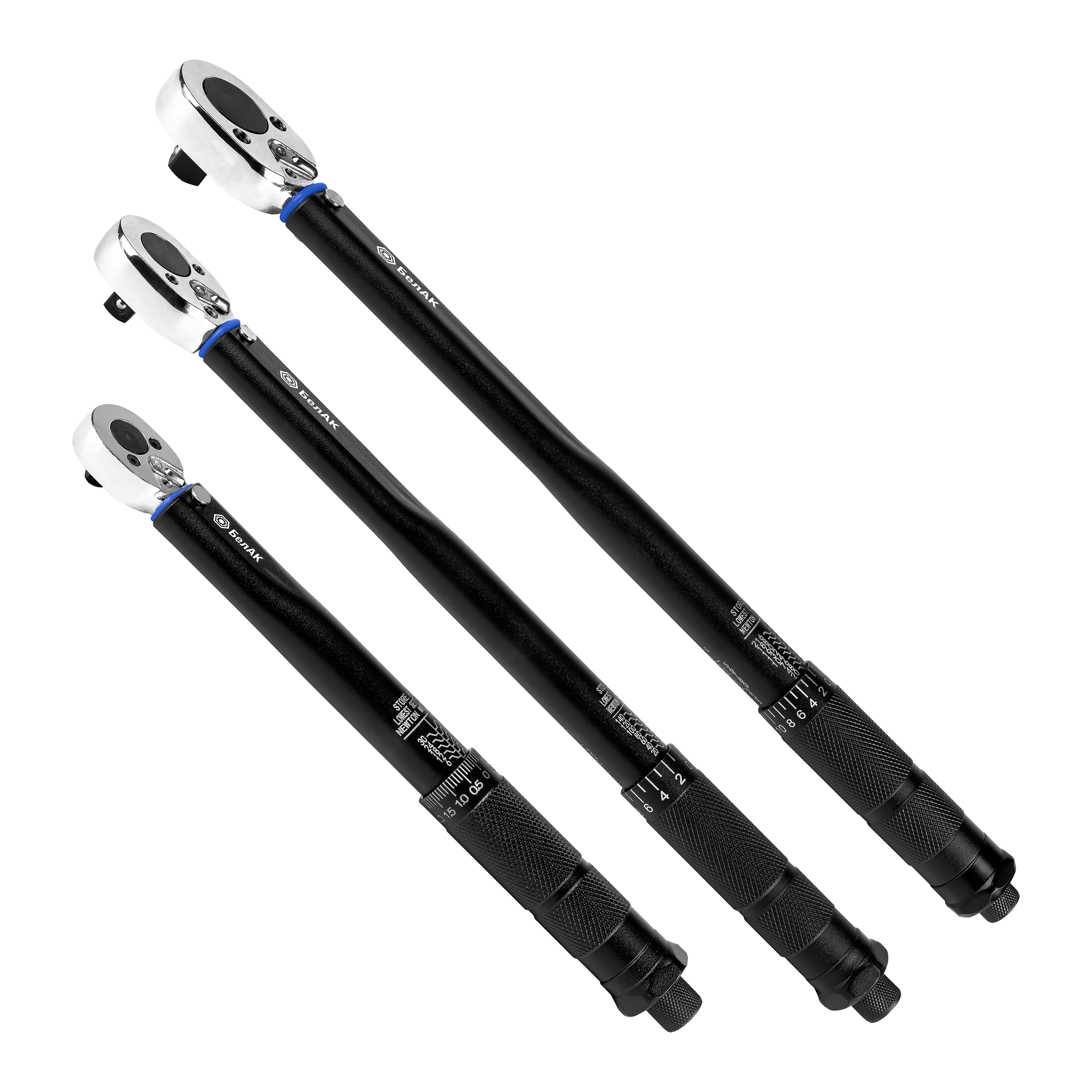 Набор ключей динамометрических 3 шт. 1/2" (20-230 Нм), 1/4" (3-33 Нм), 3/8" (10-140 Нм)