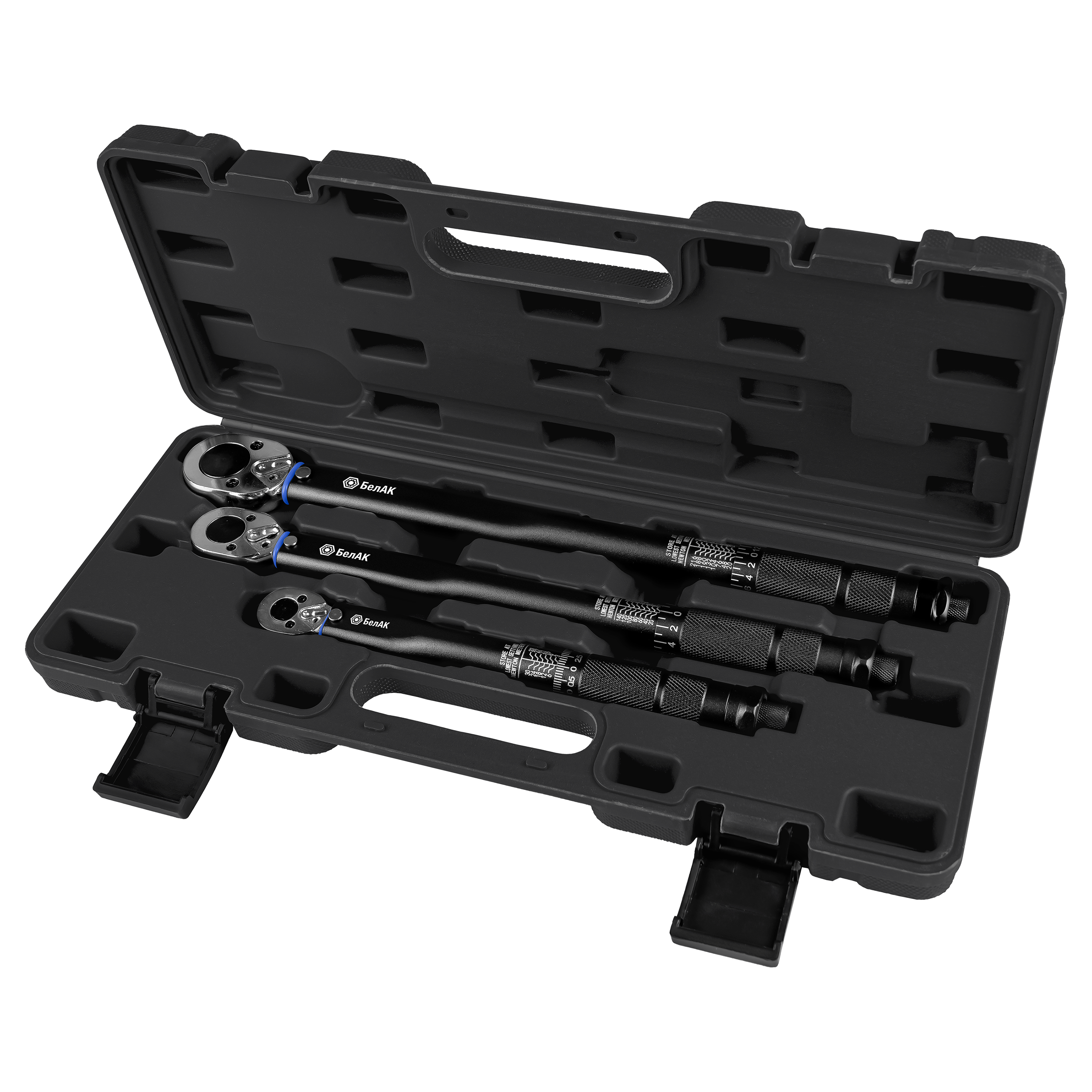 Набор ключей динамометрических 3 шт. 1/2" (20-230 Нм), 1/4" (3-33 Нм), 3/8" (10-140 Нм)