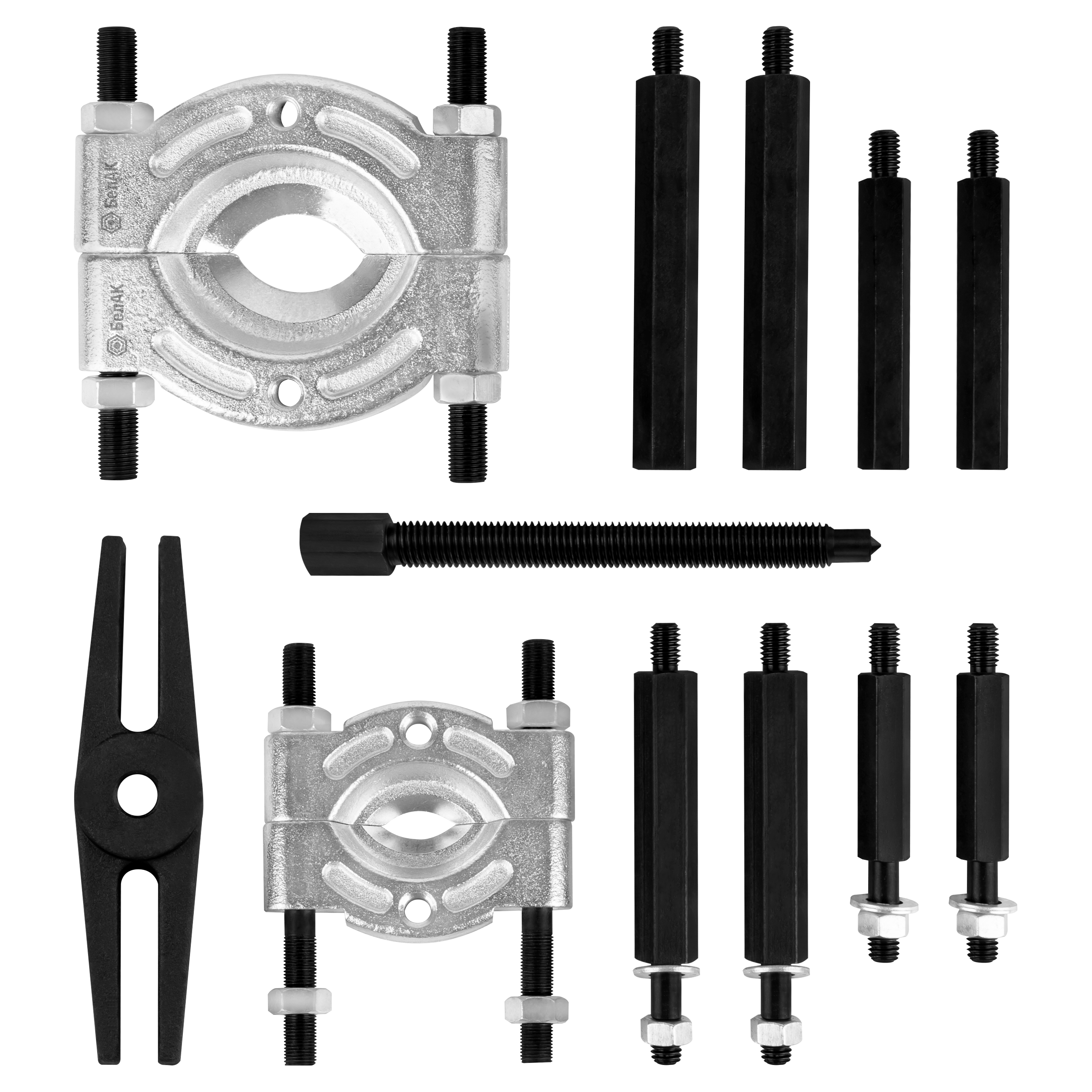 Набор съёмников сепараторного типа, для подшипников, 12 предметов, "БелАК"