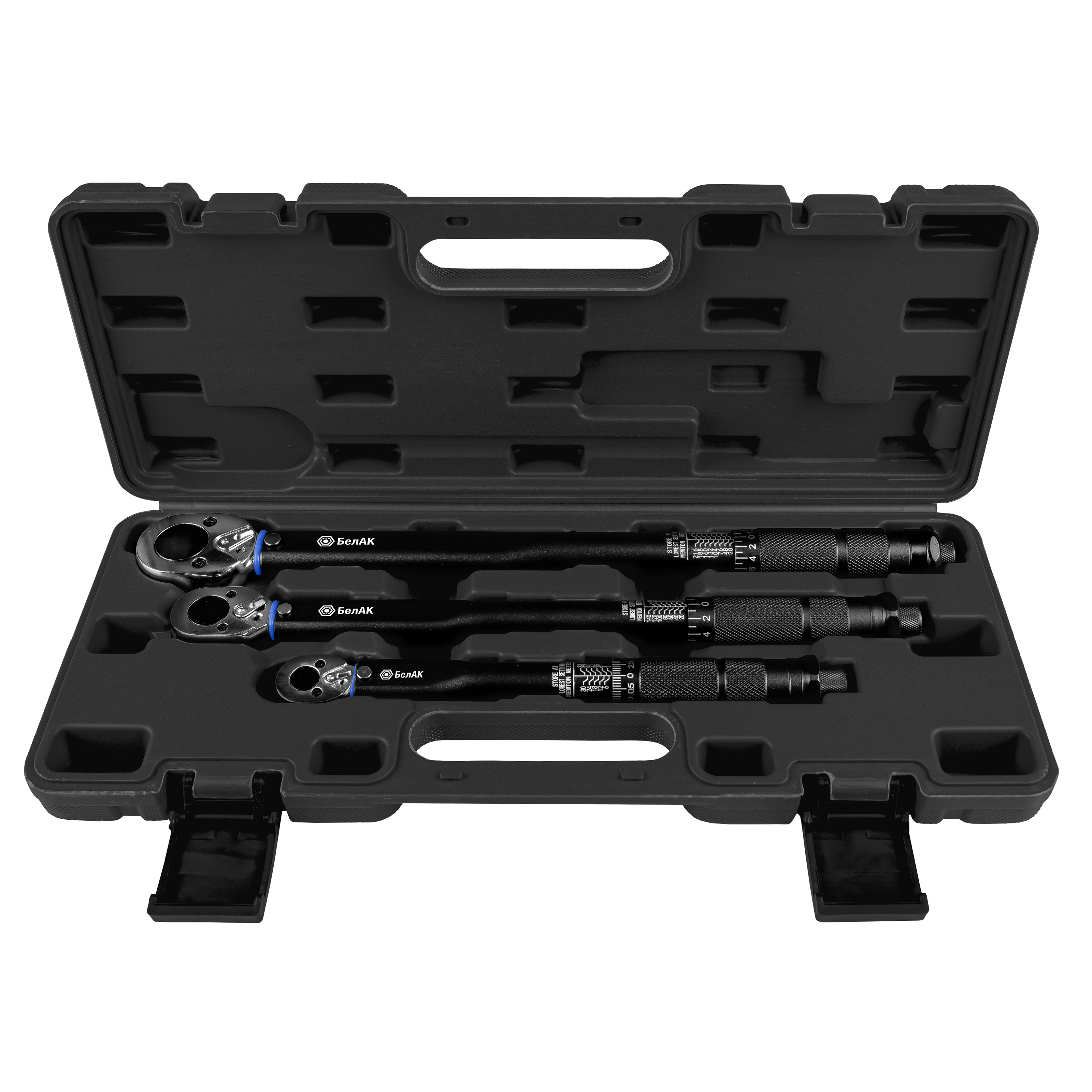 Набор ключей динамометрических 3 шт. 1/2" (20-230 Нм), 1/4" (3-33 Нм), 3/8" (10-140 Нм)