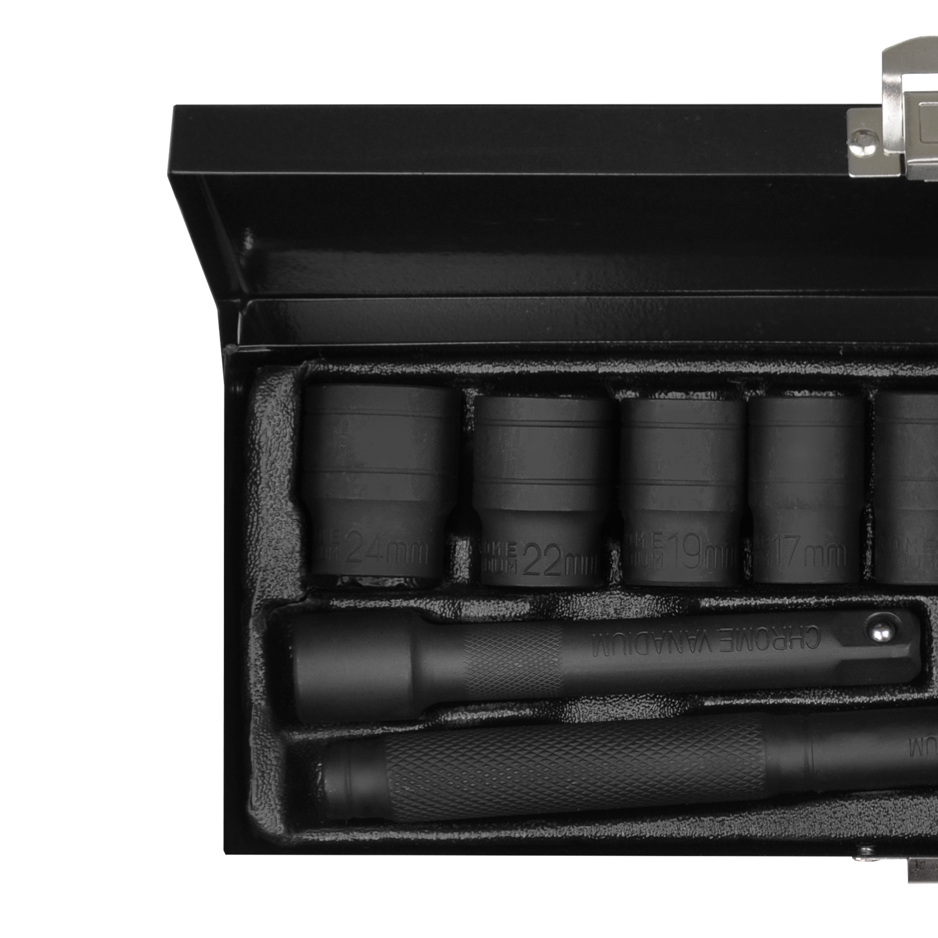 Набор торцевых головок с ключом-трещоткой, 12 предметов