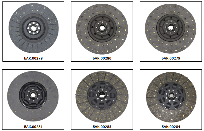 Ведомые диски сцепления БелАК